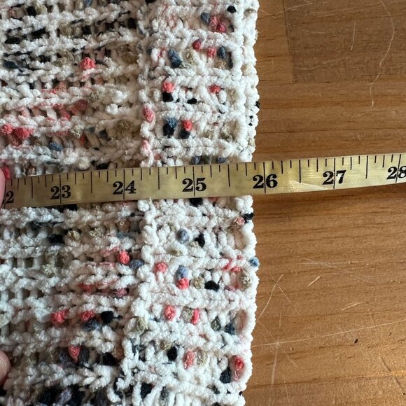 Cable & Gauge Womens Plus Size 3X Ribbed Knit Marled Confetti Sweater Off White - Picture 10 of 11